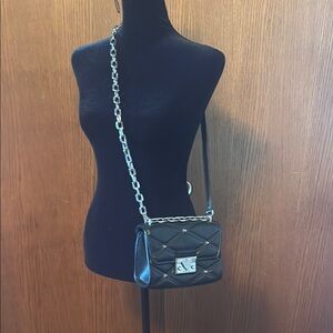 Michael Kors black quilted crossbody bag